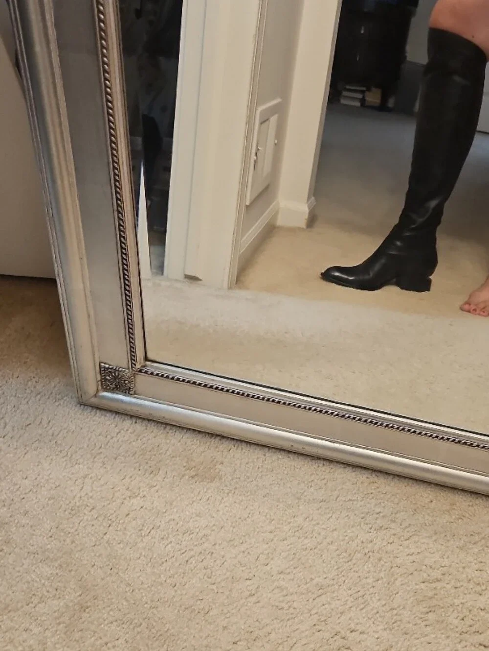 Alexander Wang Black Over-the-Knee Leather Boots Iconic Wedge Heel. Incredible!